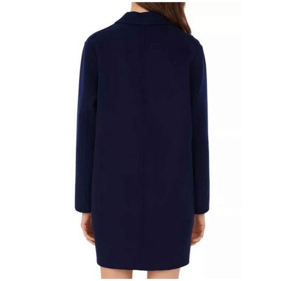 Maje Galami Double-Faced Wool Coat Marine Size 38 - Picture 3 of 10